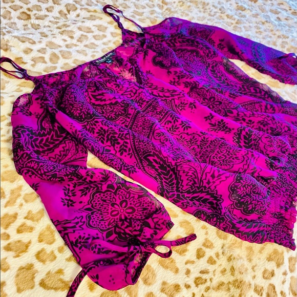 Rampage sheer pink and black top - Picture 3 of 7